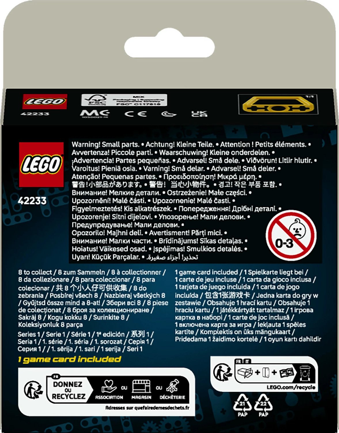 Set ndërtimi LEGO Technic 42233 Mighty Machines, 44 pjesë, shumëngjyrësh