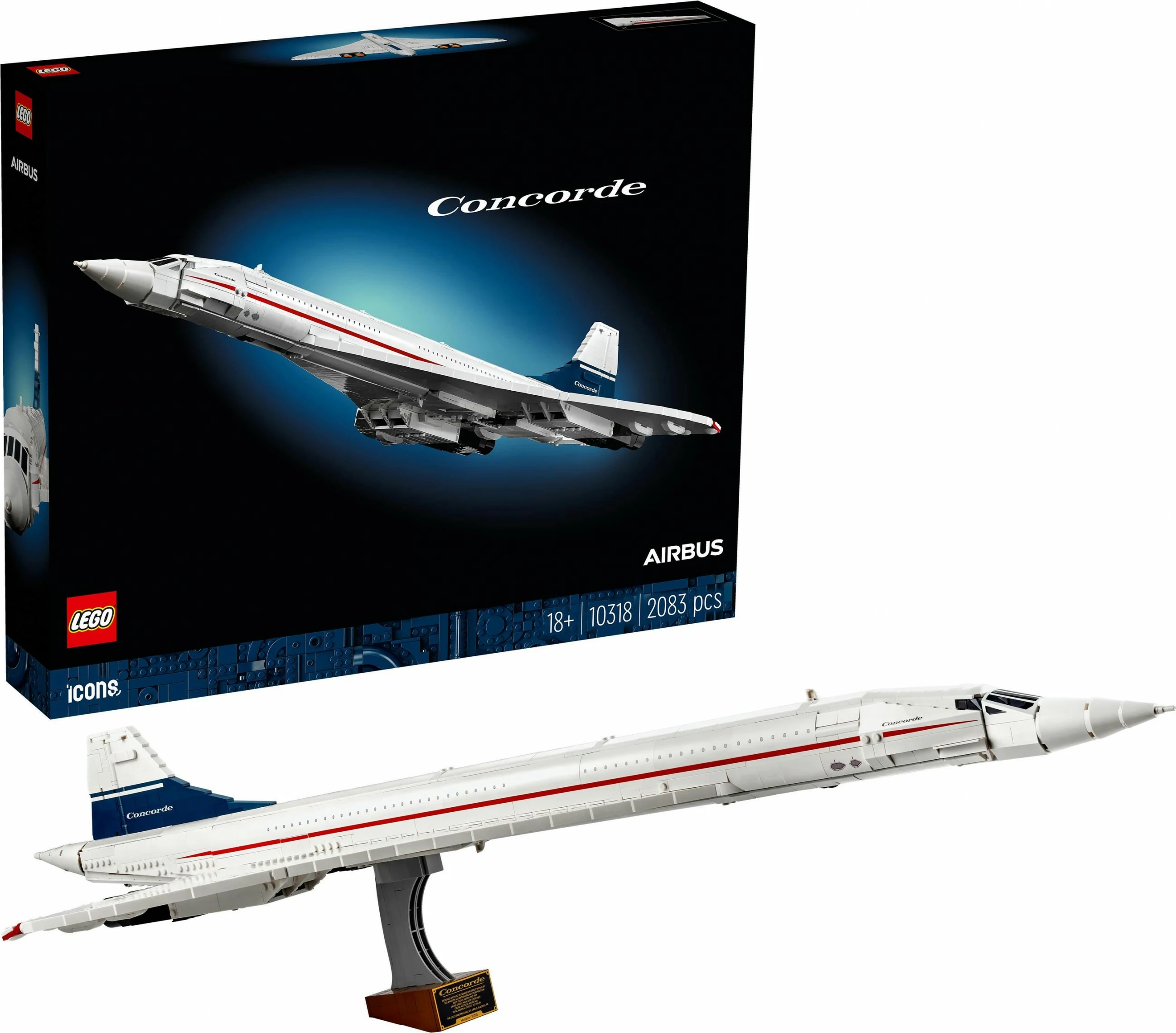 Set ndërtimi LEGO ICONS Concorde, 2083 pjesë, shumëngjyrësh