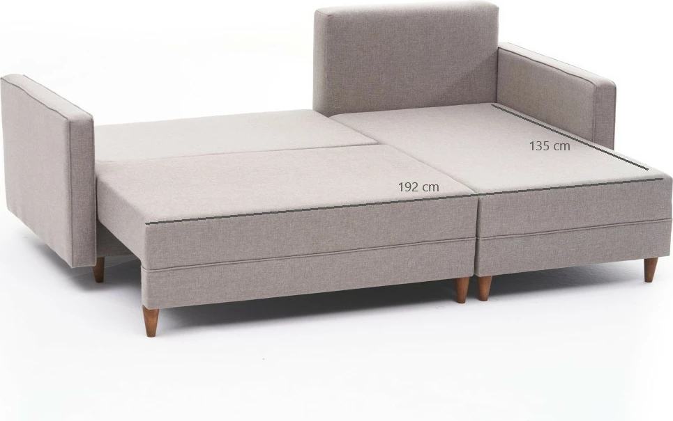 Kënd divan-krevat Aydam, ngjyrë krem, Atelier del Sofa