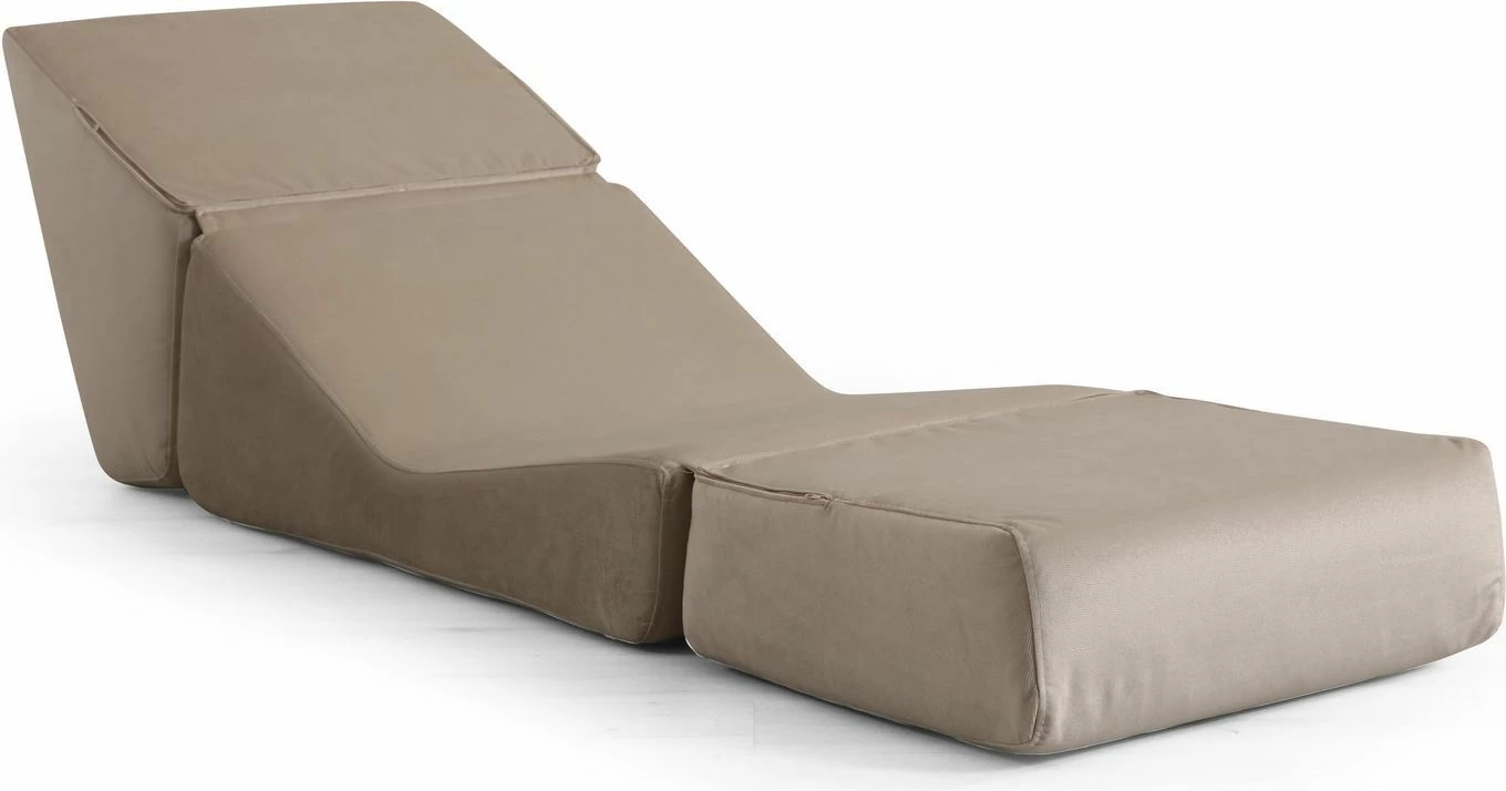 Krevat-karrige një vendës, Origami, ngjyrë krem e shndritshme, Atelier del Sofa