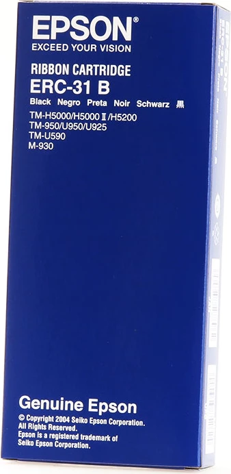 Ribon printeri, Epson, ERC-31B C43S015369, jetëgjatësi deri 4,500,000 karaktere, e zezë