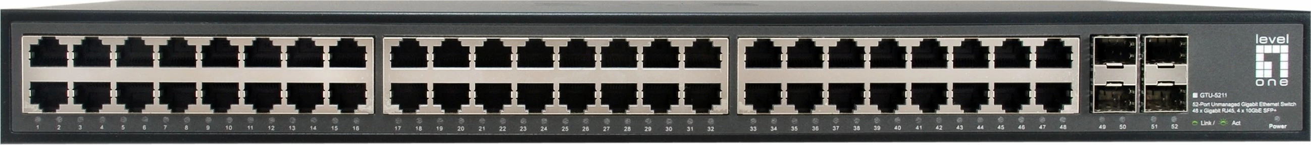 Switch LevelOne GTU-5211, Gigabit Ethernet, 48 porte, i pa menaxhuar