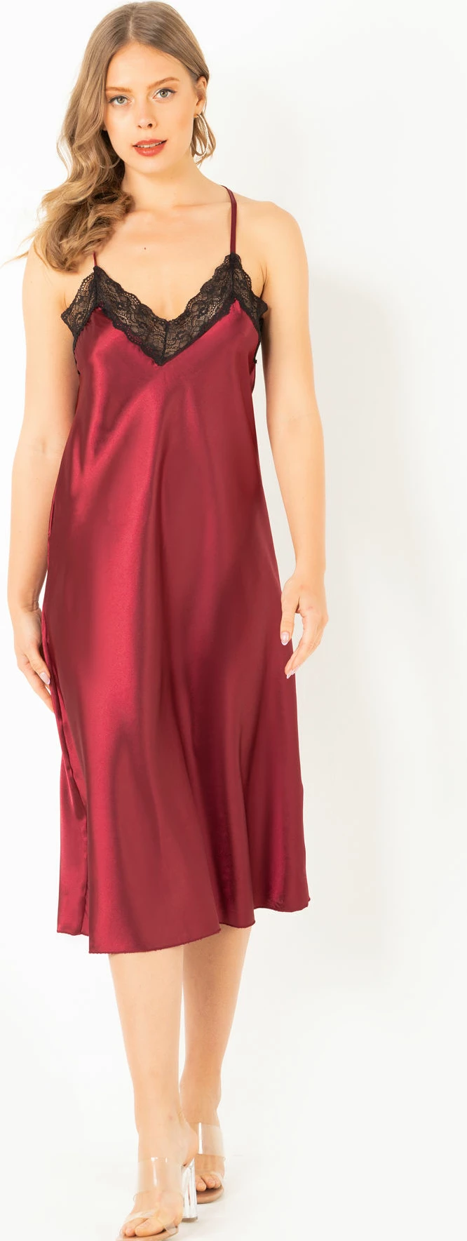 Babydoll Jumeon, ngjyrë e kuqe e thellë, 001-018667, L/XL (1 copë)