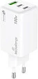 Karikues USB MEDIARANGE MRMA123, 100W GaN, 2x USB-C PD 3.0 + 1x USB-A QC 3.0, i bardhë
