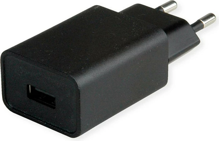 Karikues USB VALUE, 1x USB-A, 12W, Euro plug, i zi