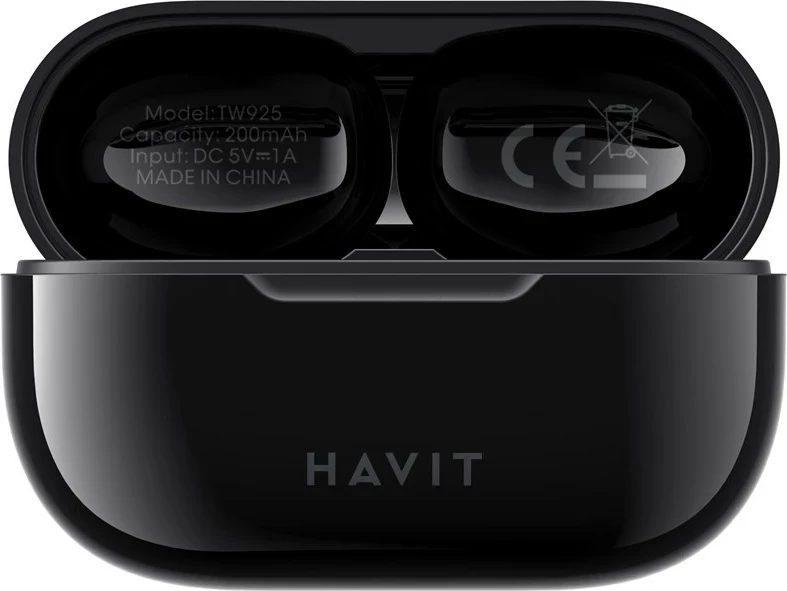 Kufje HAVIT TW925 TWS, pa tela, Bluetooth 5.1, e zezë