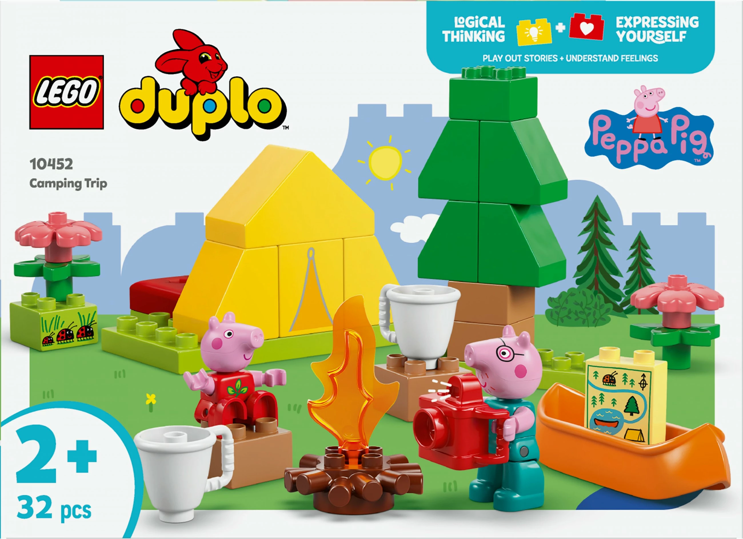 Set ndërtimi LEGO DUPLO Peppa Pig 10452, 32 pjesë, shumëngjyrësh