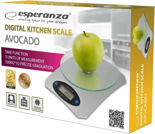 Peshore kuzhine elektronike Esperanza Avocado EKS006, gri