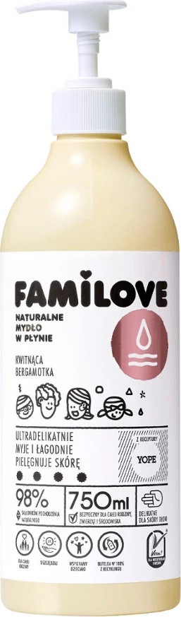 Sapun i lëngshëm Yope Familove Natural Blooming Bergamot 750ml