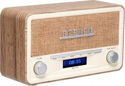 Radio retro Denver DAB-18LW DAB+/FM, Bluetooth, AUX, alarm, 10 memorje, kafe