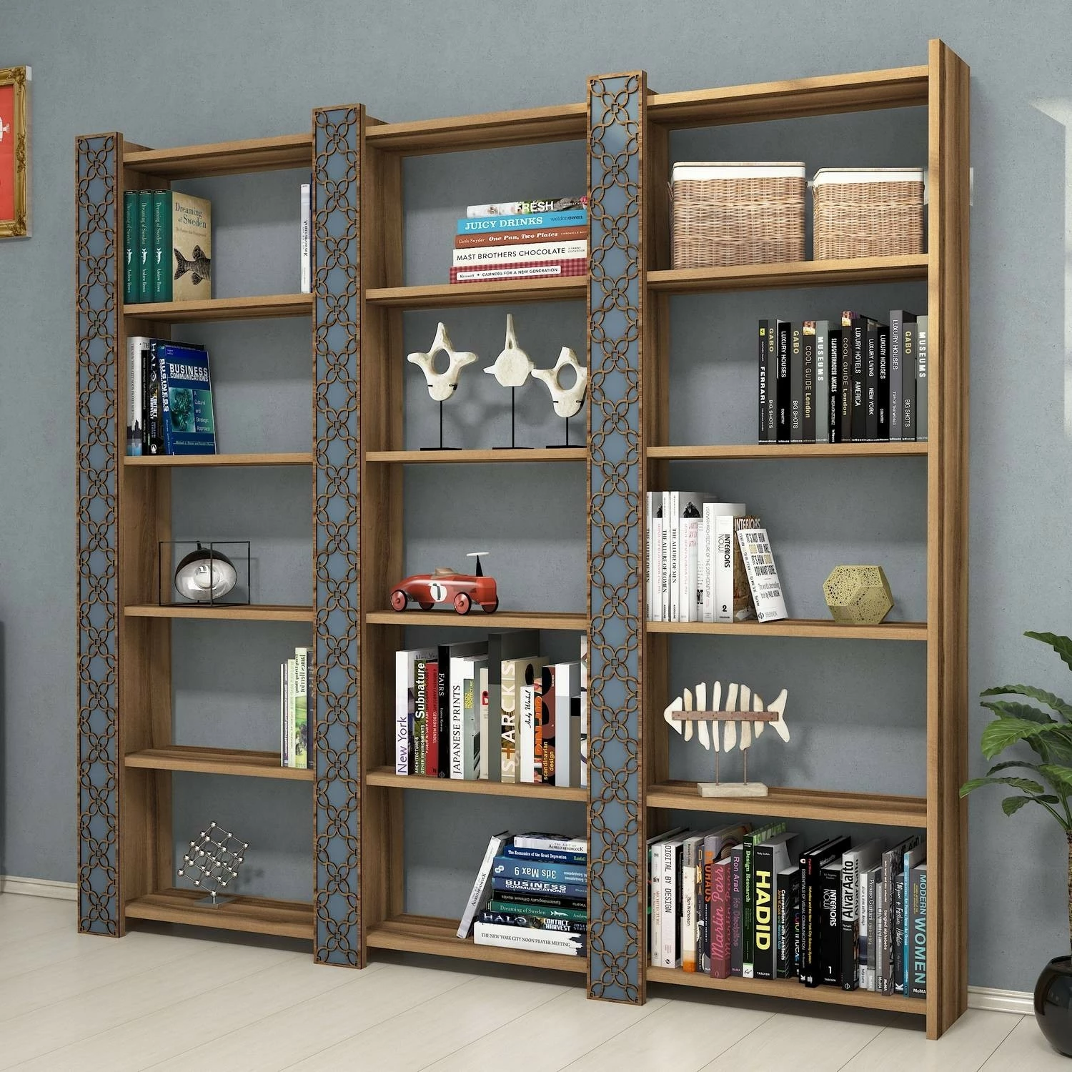 Raft librash Hanah Home City 3, ngjyrë arre dhe kalcedon