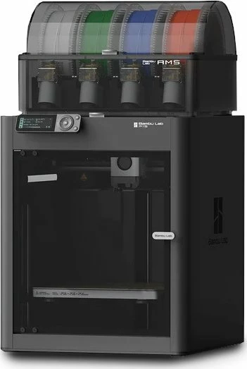Printer 3D Bambu Lab P1S Combo, 256 x 256 x 256 mm, me AMS, e zezë