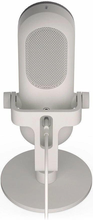 Mikrofon USB Krux Pin KRXC019, kardioid, dalje 3.5mm për monitorim, USB-C me adaptor USB-A, i bardhë