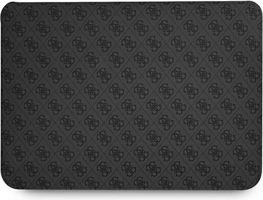 Mbështjellës Guess 4G Uptown Triangle Logo për laptop 16", eko-lëkurë, zi