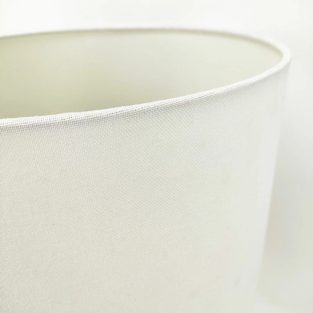 Llambë tavoline EGLI, qeramikë gri e errët, abazhur lino i bardhë, 32x32x56cm