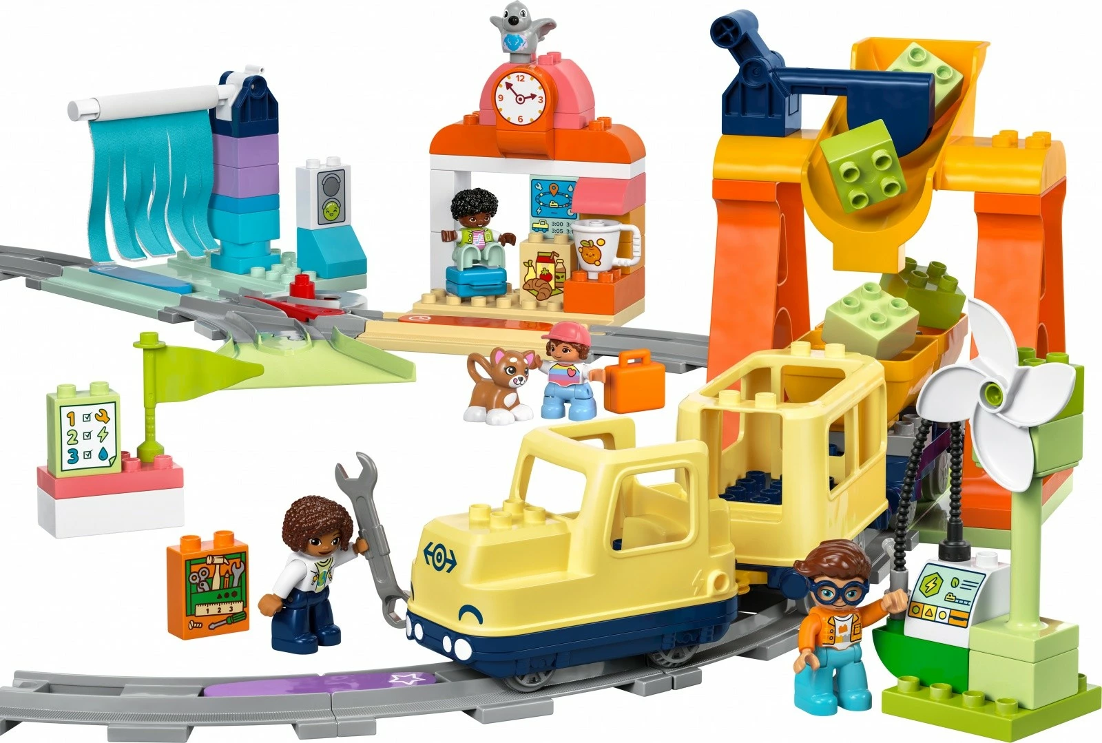 Set lodrash LEGO DUPLO 10428 tren interaktiv i madh, 103 pjesë, shumëngjyrësh