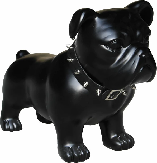 Dekor qen SPIKEY, gur sintetik, ngjyrë e zezë matte, 37x18x29cm