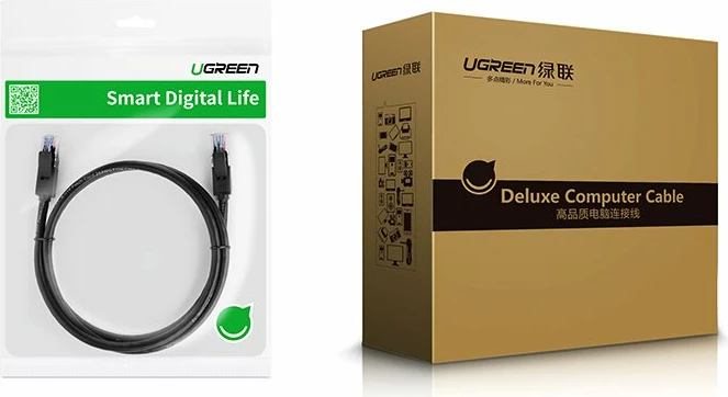 Kabllo rrjeti Ugreen Cat 6 UTP, RJ45, 20m, e zezë