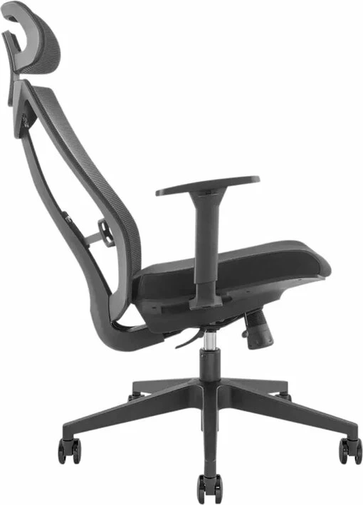 Karrige zyre UVI Focus UVIB001, ergonomike me rrjetë, me mbështetje koke, e zezë