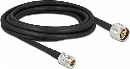 Kabllo antene DeLOCK N mashkull në N femër, LMR300 low loss, 3 m, e zezë