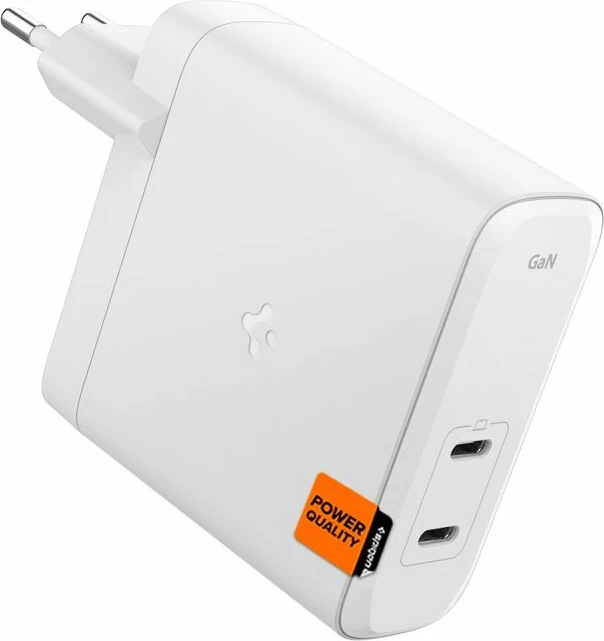 Karikues Spigen ArcStation Pro GaN-1402 me kabllo USB-C 140W, Bardhë