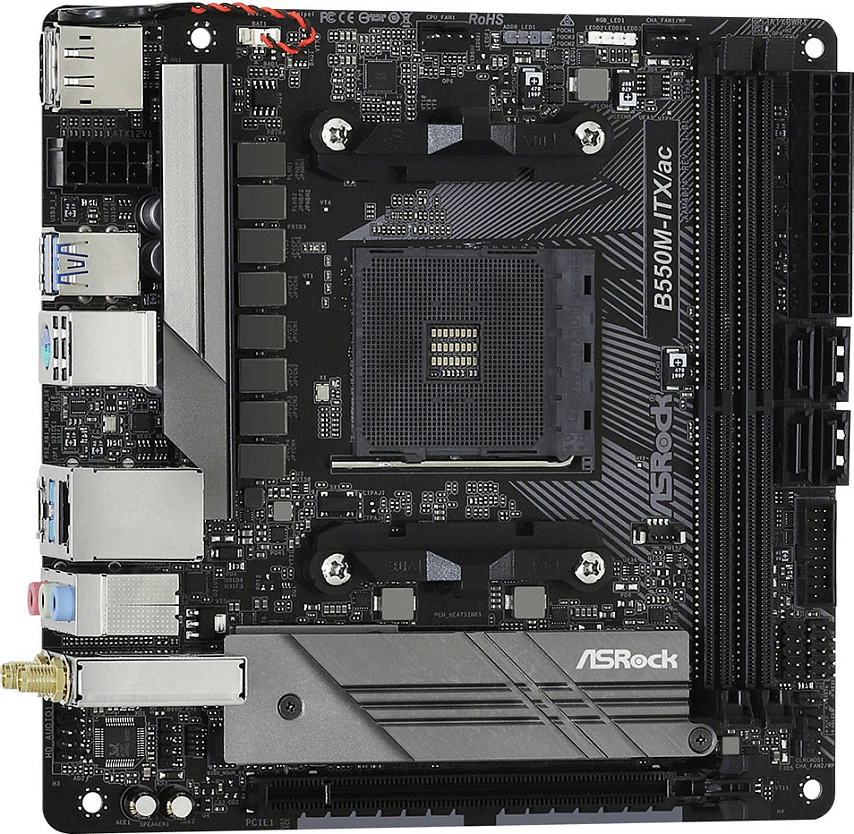 Pllakë amë ASRock B550M-ITX/ac, Socket AM4, AMD Ryzen 3000 Series, mini ITX