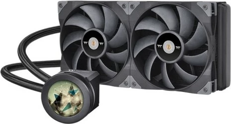 Ftohës me ujë për CPU Thermaltake Toughliquid Ultra 280, 2.1" LCD, 2x140mm, i zi