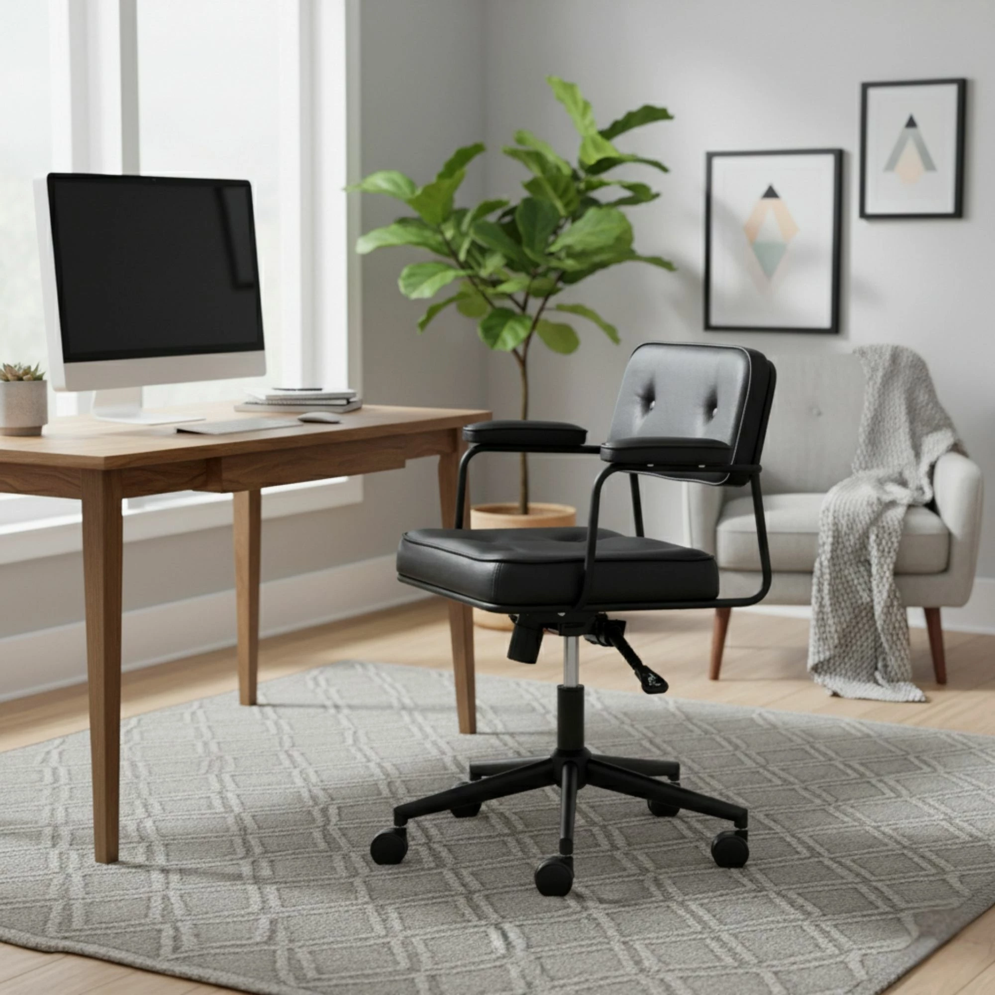 Karrige zyre Skye Decor, Jupi 60, e zezë