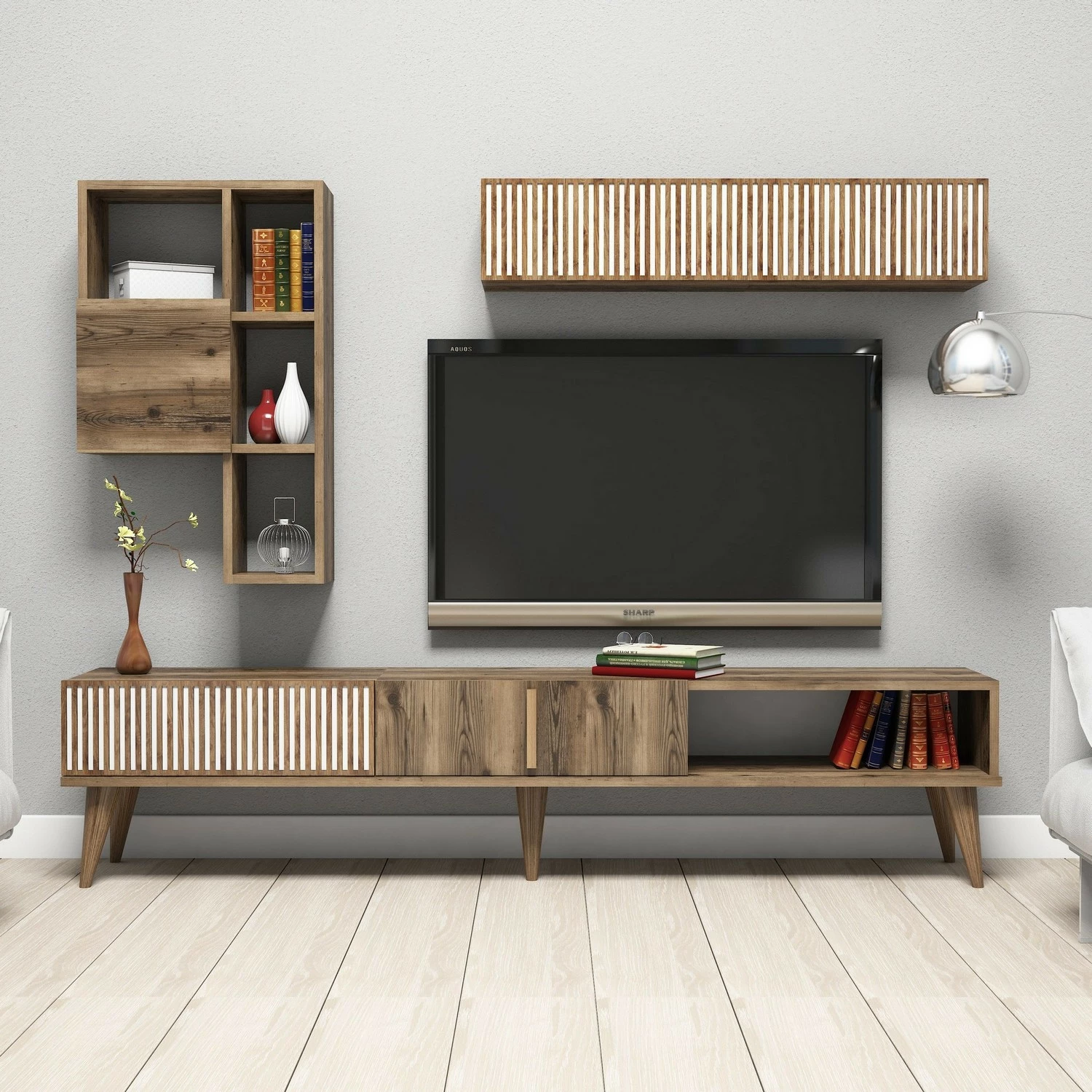 Komodë TV Hanah Home, Milan, ngjyrë arre