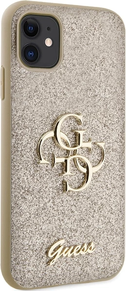 Mbështjellës Guess GUHCN61HG4SGD për iPhone 11/XR, Glitter Script Big 4G, Ari