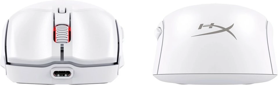 Maus gaming wireless HyperX Pulsefire Haste 2 Mini 26K DPI RGB 59 g, i bardhë, set me receiver USB + kabllo USB-C