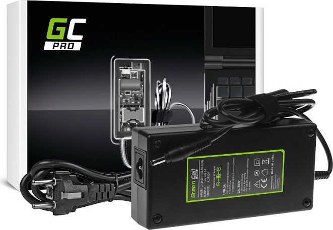 Adapter rryme për laptop Green Cell PRO 19V 9.5A 180W, i zi