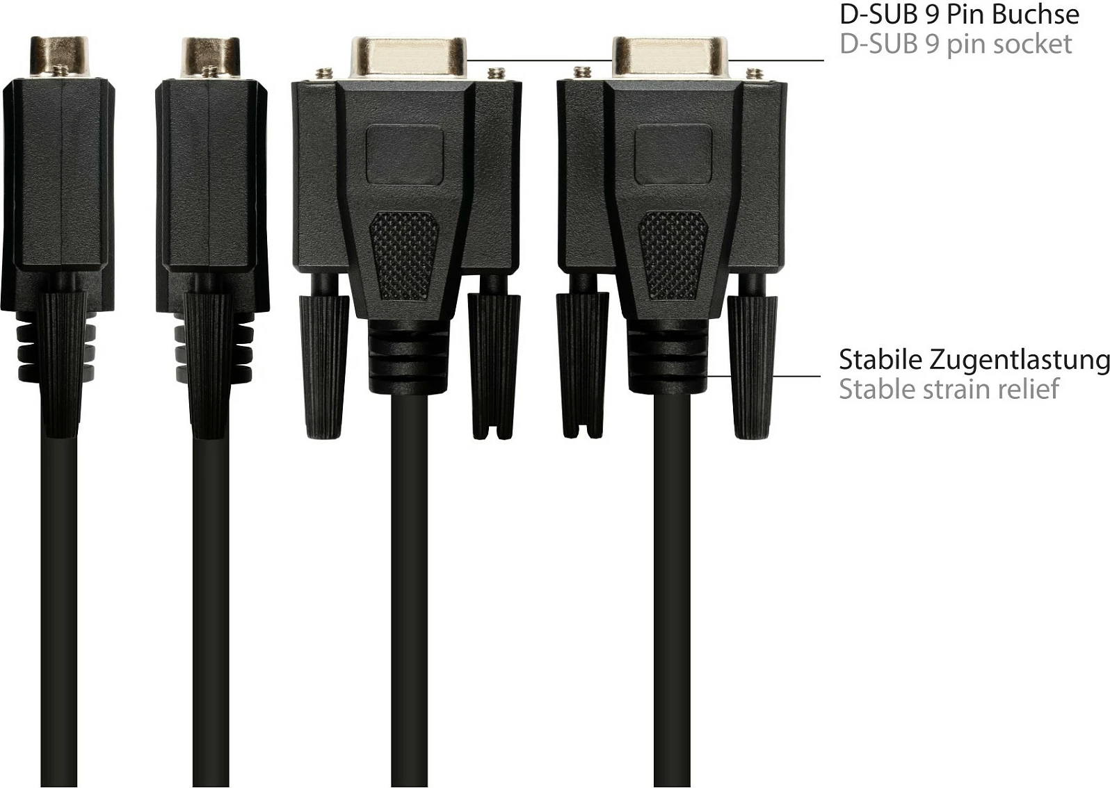 Kabllo adapter GoodConnections Alcasa 4945-FF, RJ-45 në RS232, 0.1 m, i zi