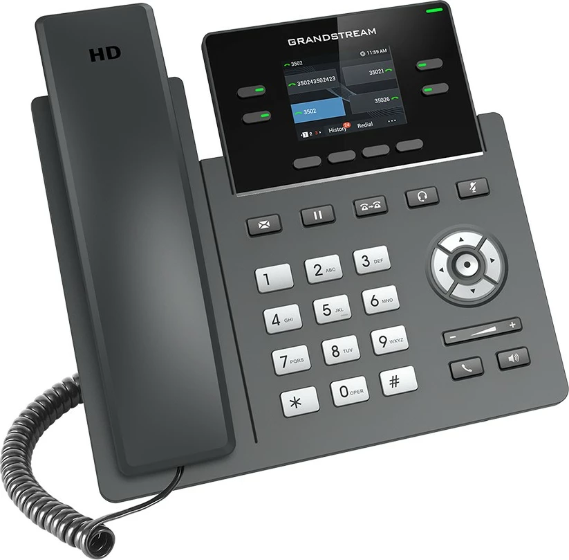 Telefon IP Grandstream GRP2612G, 4 linja, LCD, i zi