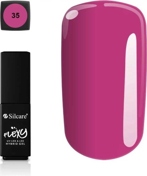 Llak për thonj për femra Silcare Flexy Hybrid Gel Raspberry Velvet 35, 4.5g
