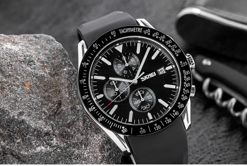 Orë dore për meshkuj Skmei, e zezë