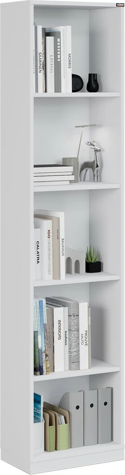Raft librash Hanah Home, Ktp-325-Bb-1, ngjyrë e bardhë