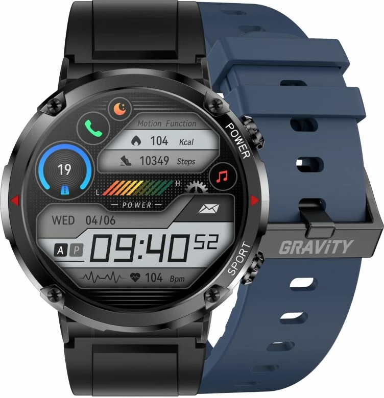 Smartwatch Gravity për meshkuj, navy blue