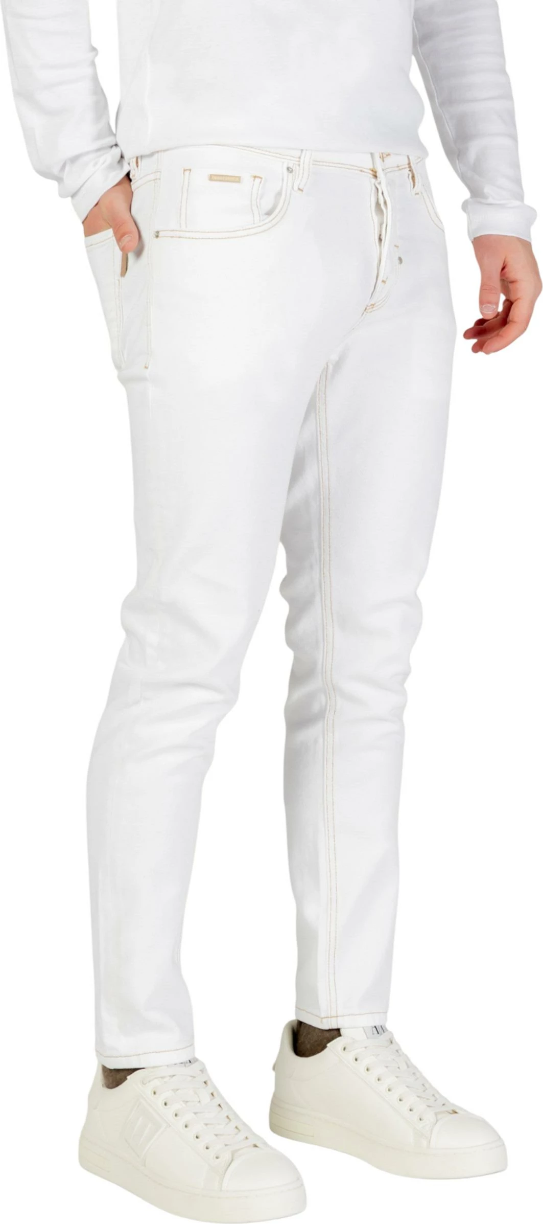 Xhinse për meshkuj Antony Morato Argon Slim Ankle Length Fit MMDT00264-FA750641, të bardha [Madhësia: W31]