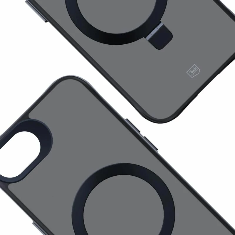 Mbrojtëse telefoni 3mk Smoke Case Mag&Stand për iPhone 16E, e zezë