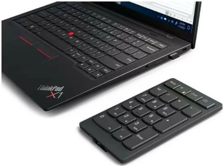 Tastierë numerike wireless Lenovo Go 2.4GHz me USB receiver, bateri e integrume, për Windows 10, e zezë