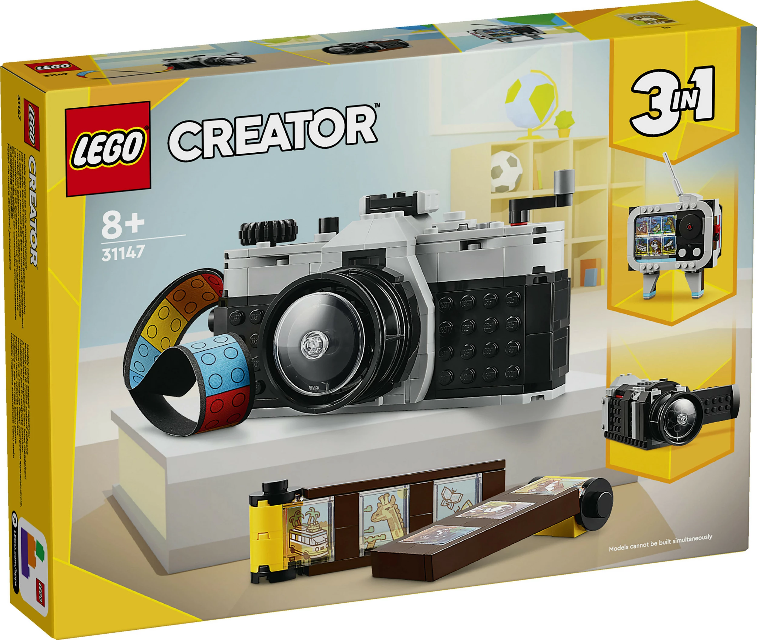 Set ndërtimi LEGO Retro Kamera, 8 vjeç+, 261 pjesë, shumëngjyrëshe