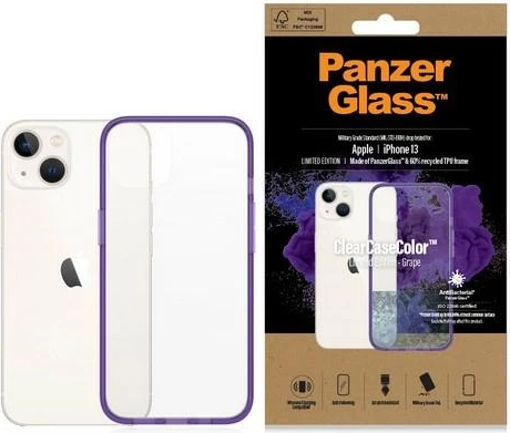 Mbështjellës PanzerGlass ClearCase për iPhone 13/14/15, transparent vjollcë