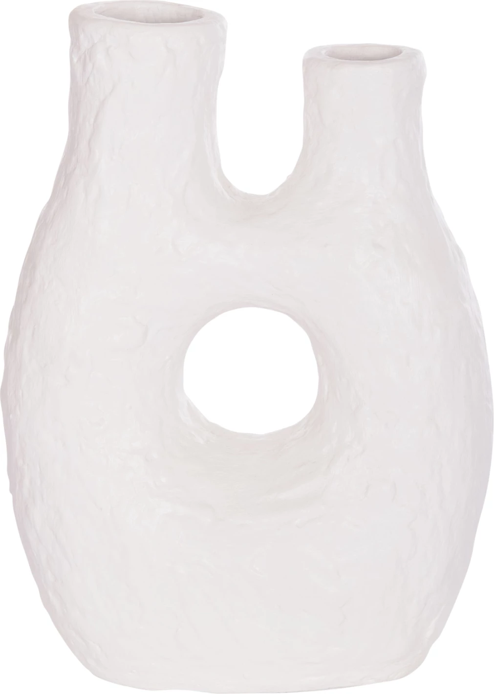 Vazo dekorative tavoline NAMENTIS, terrakotë, ngjyrë e bardhë, FH4665.02L, 27x13.5x37cm