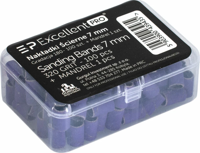 Set kapëse gërryese për thonj Excellent PRO 320 grit 7mm për femra, 100 copë