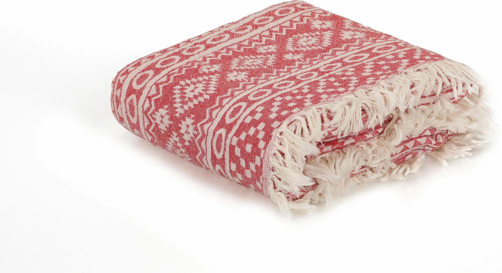 Peshqir plazhi Fouta, model qilimi, ngjyrë e kuqe, Mijolnir, 90x170cm
