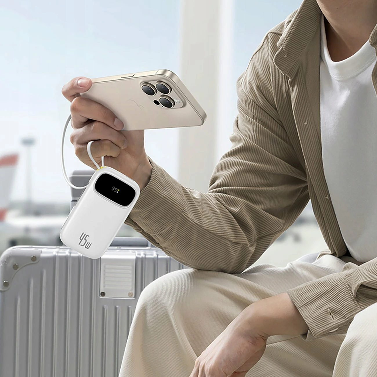 Powerbank Baseus EnerFill FC31 20000mAh 45W bardhë 7
