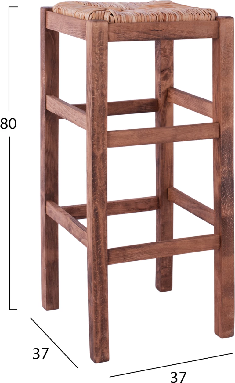 Karrige për bar prej druri pa mbështetëse me kashtë FH10378.01