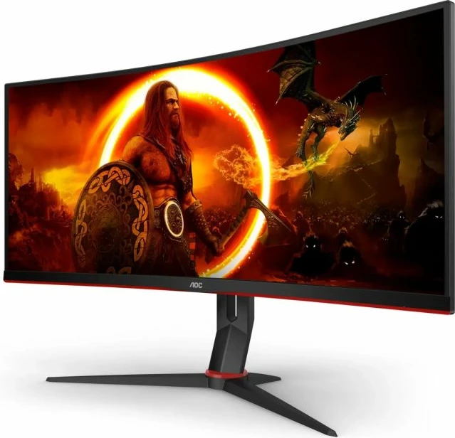 Monitor gaming AOC CU34G2XP/BK 34" WQHD 180Hz VA i lakuar 1500R, i zi