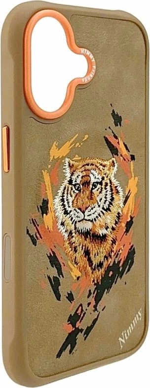 Kapak MagSafe Nimmy Tiger për iPhone 17, kafe e çelët